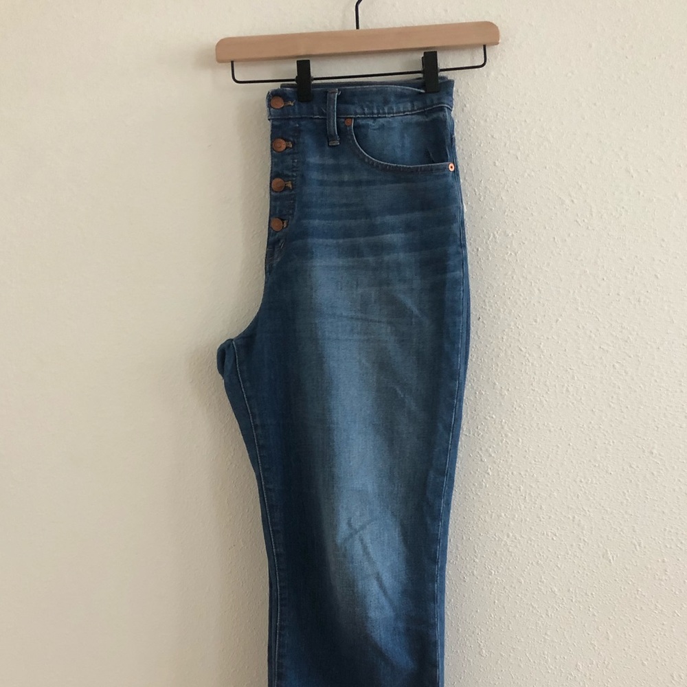 Madewell Slim-Wide Leg Button Front Jeans - Tall